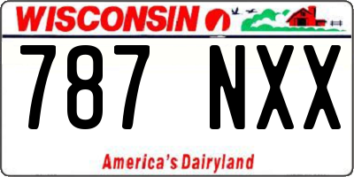 WI license plate 787NXX