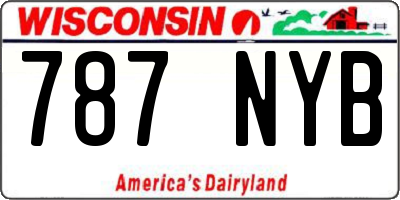 WI license plate 787NYB