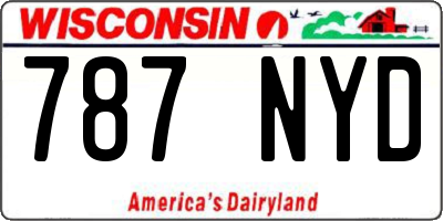 WI license plate 787NYD