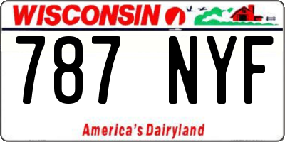 WI license plate 787NYF