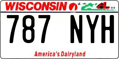 WI license plate 787NYH