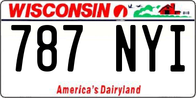 WI license plate 787NYI