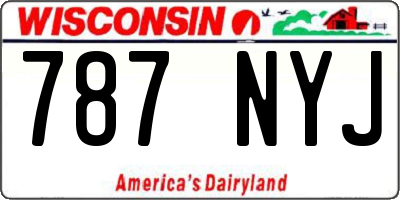 WI license plate 787NYJ