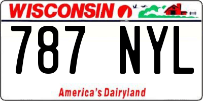 WI license plate 787NYL