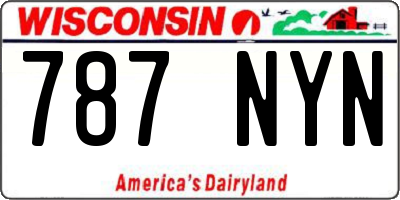 WI license plate 787NYN