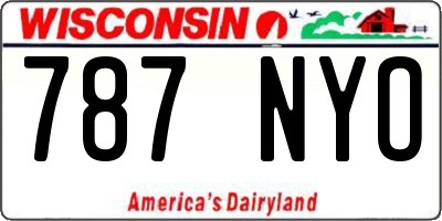 WI license plate 787NYO