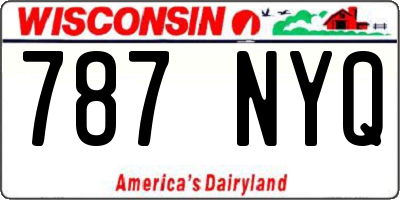 WI license plate 787NYQ