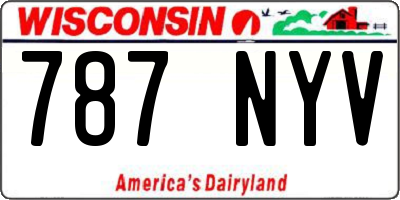 WI license plate 787NYV