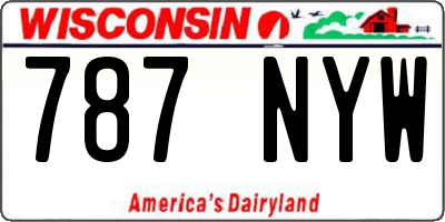 WI license plate 787NYW