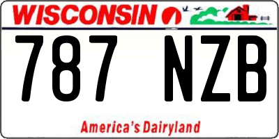 WI license plate 787NZB