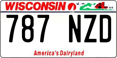 WI license plate 787NZD