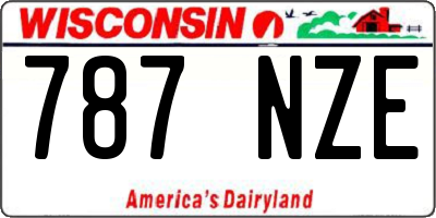 WI license plate 787NZE