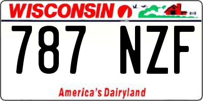 WI license plate 787NZF