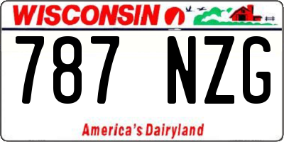 WI license plate 787NZG