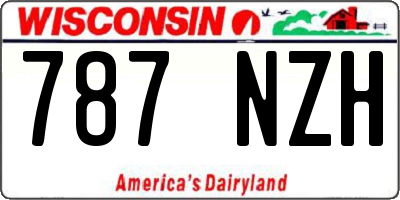 WI license plate 787NZH