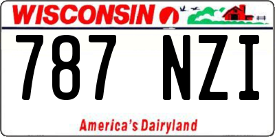 WI license plate 787NZI
