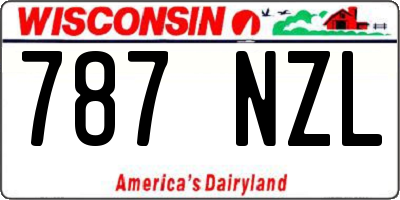 WI license plate 787NZL