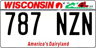 WI license plate 787NZN