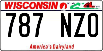WI license plate 787NZO