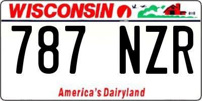 WI license plate 787NZR