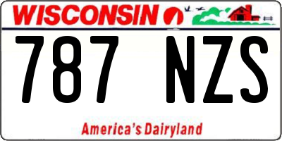 WI license plate 787NZS