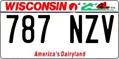 WI license plate 787NZV