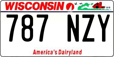 WI license plate 787NZY