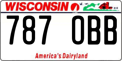 WI license plate 787OBB