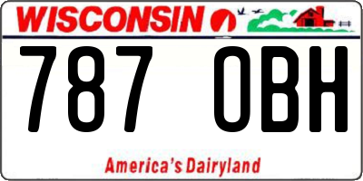 WI license plate 787OBH