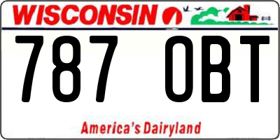WI license plate 787OBT