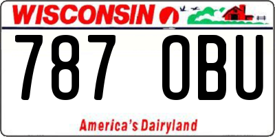 WI license plate 787OBU