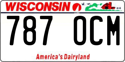 WI license plate 787OCM