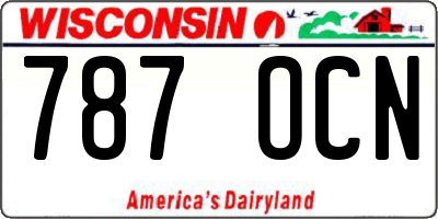 WI license plate 787OCN