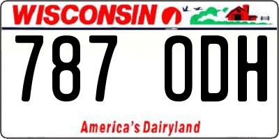 WI license plate 787ODH