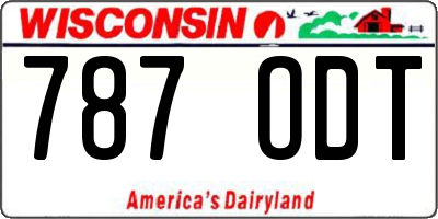 WI license plate 787ODT