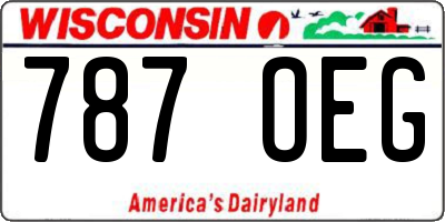 WI license plate 787OEG