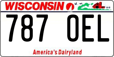 WI license plate 787OEL