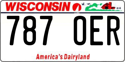 WI license plate 787OER