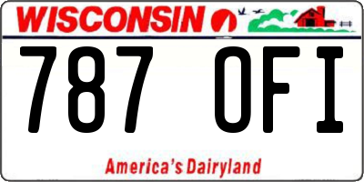WI license plate 787OFI