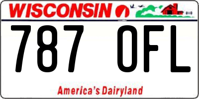 WI license plate 787OFL