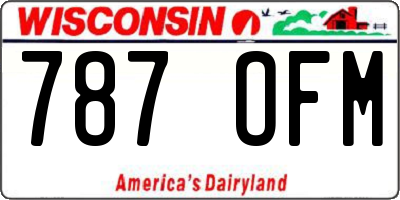 WI license plate 787OFM