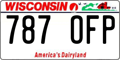 WI license plate 787OFP