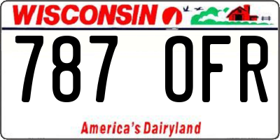WI license plate 787OFR