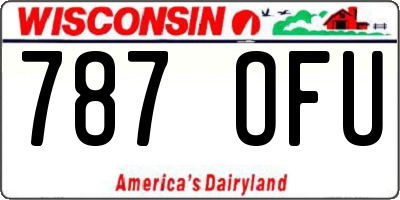 WI license plate 787OFU