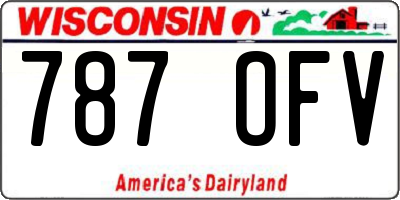 WI license plate 787OFV