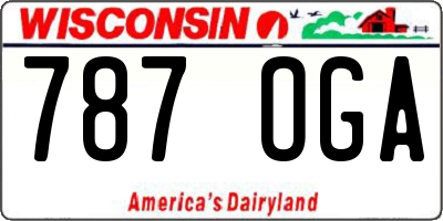 WI license plate 787OGA