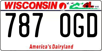 WI license plate 787OGD