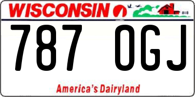 WI license plate 787OGJ