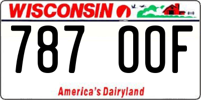 WI license plate 787OOF