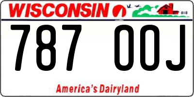 WI license plate 787OOJ